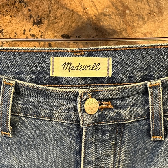 Madewell Low-Slung Straight Leg Button Fly 100% Cotton Jeans - Picture 2 of 10